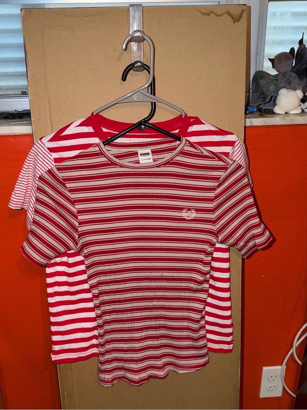 BUNDLE of TWO Red & White Striped Tees